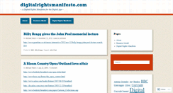 Desktop Screenshot of digitalrightsmanifesto.wordpress.com