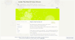 Desktop Screenshot of alexanderchivers.wordpress.com