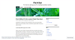 Desktop Screenshot of fixitout.wordpress.com
