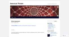 Desktop Screenshot of americanthreats.wordpress.com