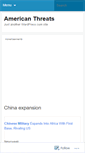 Mobile Screenshot of americanthreats.wordpress.com