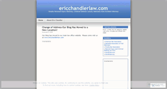 Desktop Screenshot of ericchandlerlaw.wordpress.com