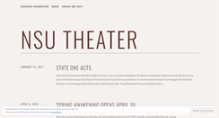 Desktop Screenshot of nsutheater.wordpress.com