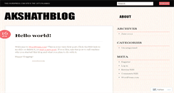 Desktop Screenshot of akshathblog.wordpress.com