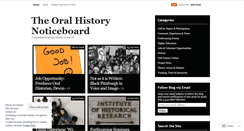 Desktop Screenshot of oralhistorynoticeboard.wordpress.com