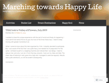 Tablet Screenshot of marching2happiness.wordpress.com