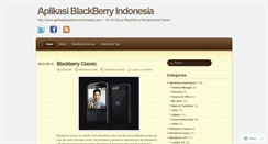 Desktop Screenshot of aplikasiblackberryindonesia.wordpress.com