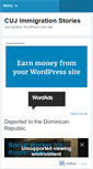 Mobile Screenshot of cujimmigrationstories.wordpress.com