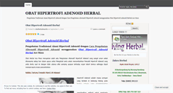 Desktop Screenshot of obathipertrofiadenoidherbal.wordpress.com