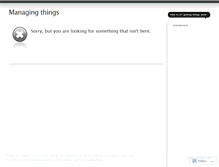 Tablet Screenshot of managingthings.wordpress.com