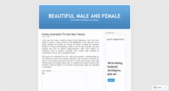 Desktop Screenshot of beautifulmaleandfemale.wordpress.com