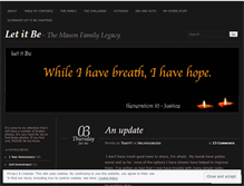 Tablet Screenshot of masonfamilylegacy.wordpress.com