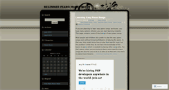 Desktop Screenshot of beginnerpianomusicsheet.wordpress.com