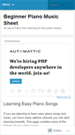 Mobile Screenshot of beginnerpianomusicsheet.wordpress.com