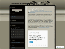 Tablet Screenshot of beginnerpianomusicsheet.wordpress.com