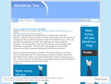 Tablet Screenshot of optimizeyou.wordpress.com