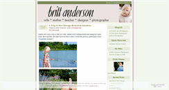 Desktop Screenshot of brittanderson.wordpress.com