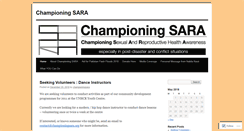 Desktop Screenshot of championingsara.wordpress.com