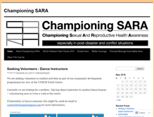 Tablet Screenshot of championingsara.wordpress.com