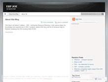 Tablet Screenshot of erpjoe.wordpress.com