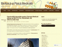 Tablet Screenshot of biofizicafizicamedicala.wordpress.com