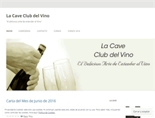 Tablet Screenshot of lacaveclubdelvino.wordpress.com