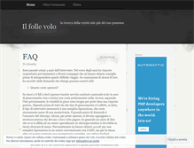 Tablet Screenshot of ilfollevolo.wordpress.com