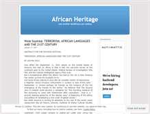 Tablet Screenshot of africanheritage.wordpress.com