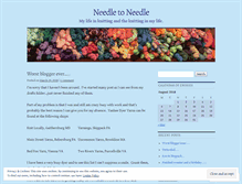 Tablet Screenshot of needletoneedle.wordpress.com