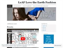Tablet Screenshot of leafgeneration.wordpress.com