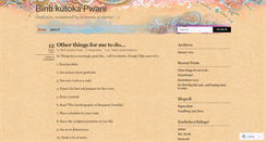Desktop Screenshot of bintiwapwani.wordpress.com