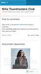 Mobile Screenshot of ninatoastmasters.wordpress.com