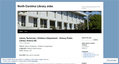 Desktop Screenshot of nclibraryjobs.wordpress.com