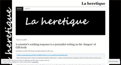 Desktop Screenshot of laheretique.wordpress.com