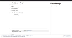 Desktop Screenshot of fireretardants.wordpress.com