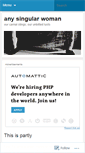 Mobile Screenshot of anysingularwoman.wordpress.com