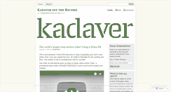 Desktop Screenshot of kadaverofftherecord.wordpress.com