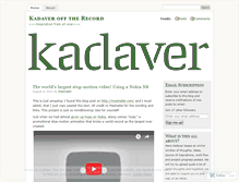 Tablet Screenshot of kadaverofftherecord.wordpress.com