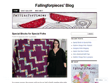 Tablet Screenshot of fallingforpieces.wordpress.com