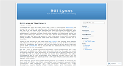 Desktop Screenshot of allaboutbilllyons.wordpress.com