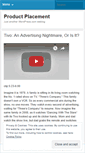Mobile Screenshot of productplacements.wordpress.com