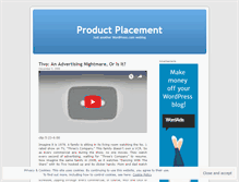 Tablet Screenshot of productplacements.wordpress.com