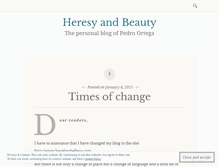 Tablet Screenshot of heresyandbeauty.wordpress.com