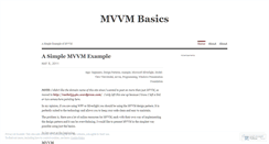 Desktop Screenshot of mvvmbasics.wordpress.com