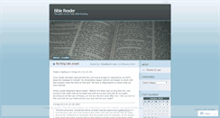 Desktop Screenshot of biblereader.wordpress.com