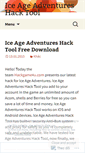 Mobile Screenshot of iceageadventureshacktool.wordpress.com