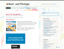 Tablet Screenshot of buchundfilmtipps.wordpress.com