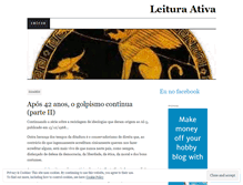 Tablet Screenshot of leituraativa.wordpress.com