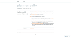 Desktop Screenshot of plannerrealty.wordpress.com