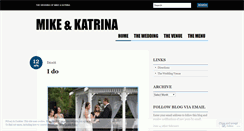 Desktop Screenshot of mikeandkatrinaswedding.wordpress.com